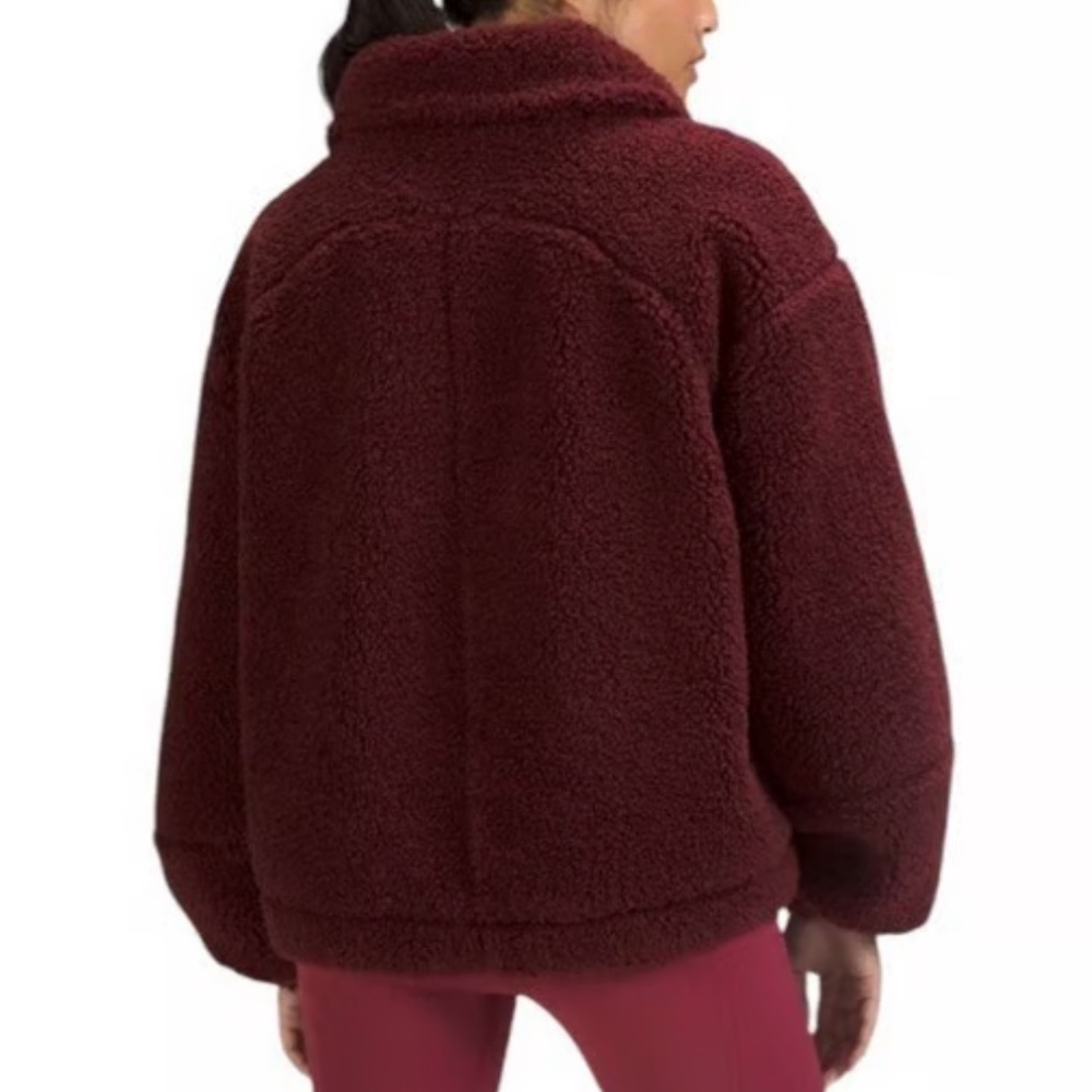 NWOT Lululemon Cinchable Fleece Zip-Up in Red Merlot Size 12 - Picture 6 of 16